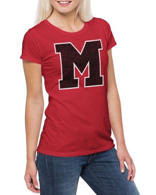 Urban Backwoods Red Print- M T-Shirt Glee Mannschaft Team Symbol Sign Logo Zeichen