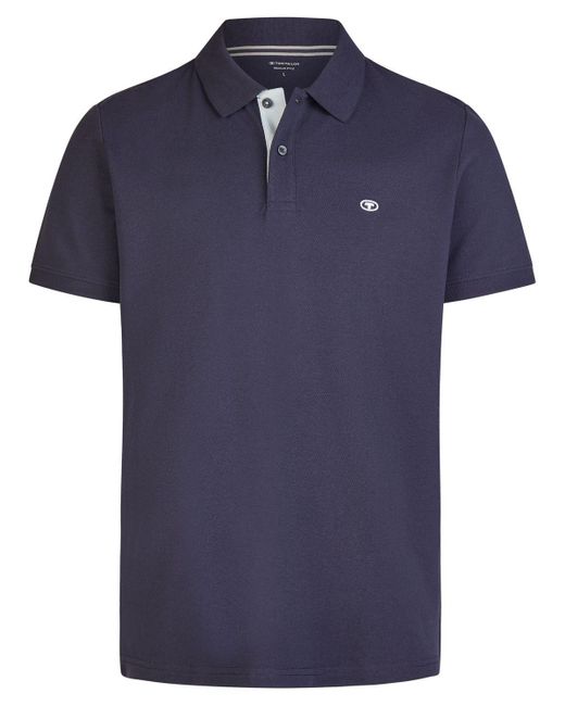 Tom Tailor Poloshirt 3er-Set Regular Fit (Vorteilspack, 3-tlg) aus 100% Baumwolle in Blue für Herren