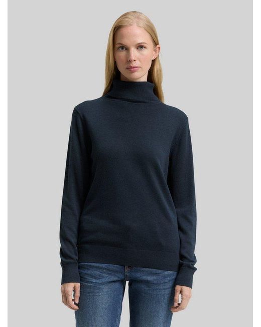 Tom Tailor Blue Strickpullover Pullover & Strickjacken Basic Rollkragenpullover