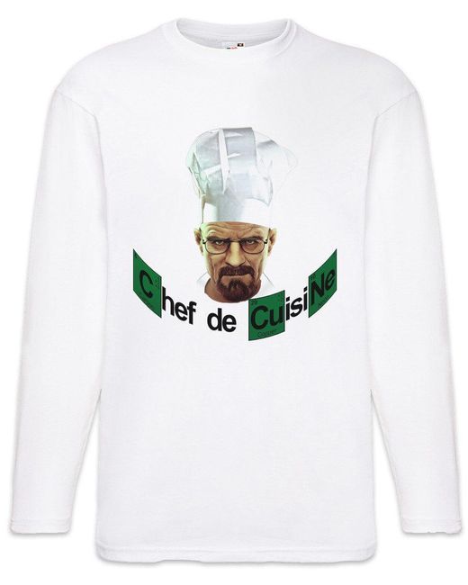 Urban Backwoods Langarmshirt Chef De Cusine Langarm T-Shirt Walter Breaking White Ehrmantraut für Herren