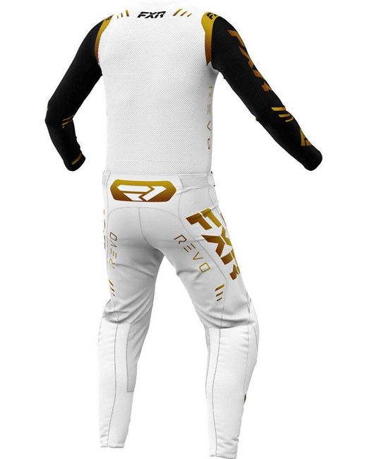 FXR Motorradhose Revo 2024 Motocross Hose atmungsaktiv abriebfest in White für Herren