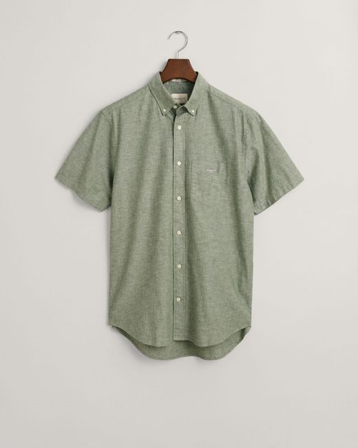 Gant Kurzarmhemd in Green für Herren