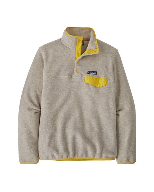Patagonia Gray Fleecepullover LW Synch Snap-T P/O