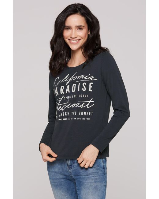 SOCCX Gray Rundhalsshirt mit Baumwolle