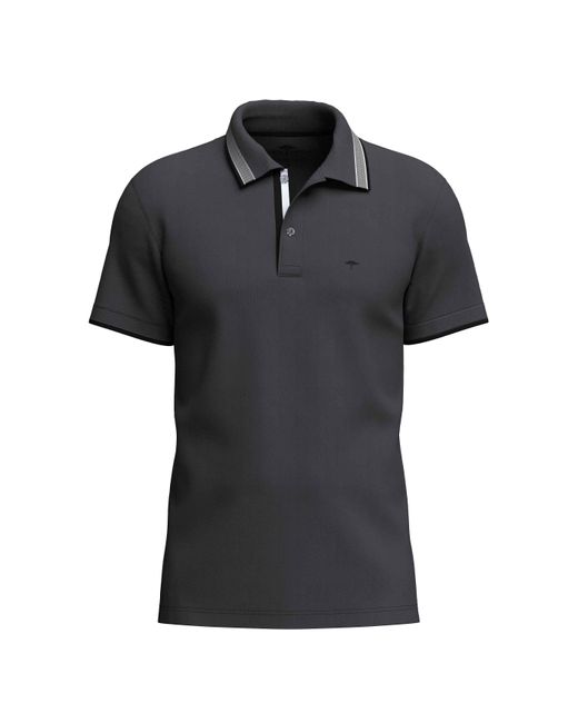 Fynch-Hatton Poloshirt mit Logoprägung auf der Brust in Black für Herren