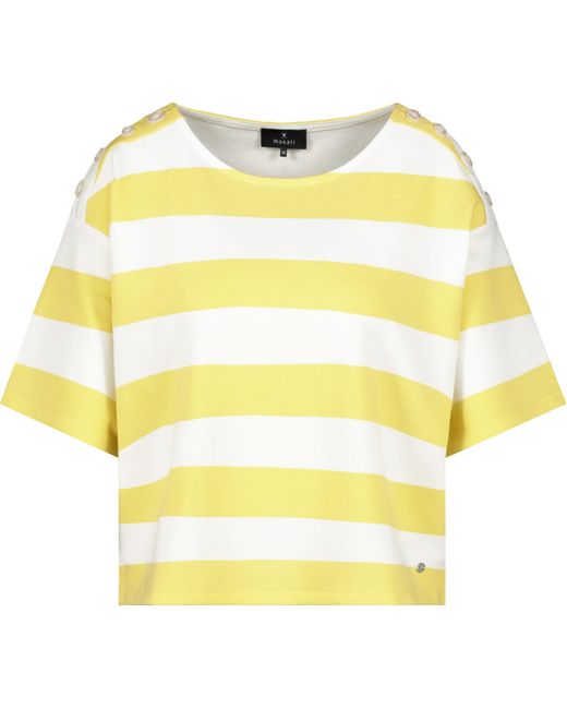 Monari Yellow Sweatshirt 408666 dry lemon ringel