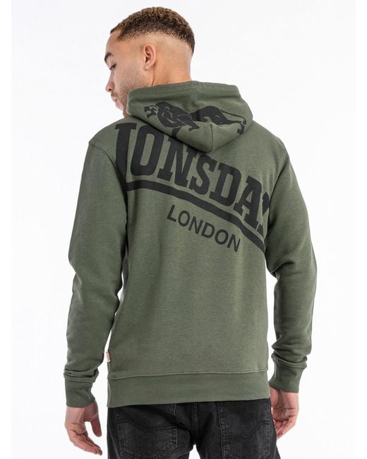 Lonsdale Hoodie Kapuzenpullover Maywick in Green für Herren