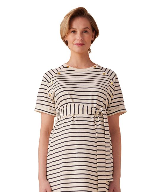 Envie de Fraise White Maxikleid Sweatkleid für Schwangerschaft & Stillzeit
