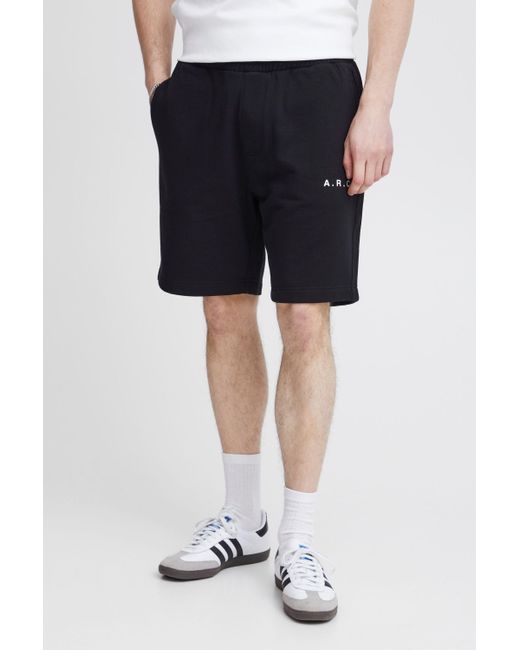 Solid Sweatshorts SDHansi modische locker geschnittene Joggingshorts mit Print in Black für Herren