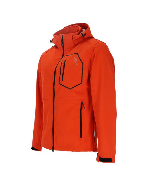 Blue Wave Softshelljacke Jacke Louis mit verstellbarer Kapuze in Orange für Herren