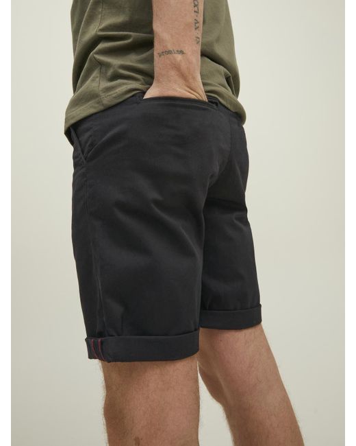 Jack & Jones Chinoshorts Shorts Mid Waist Chino Midi Bermuda Pants 7328 in Schwarz in Green für Herren