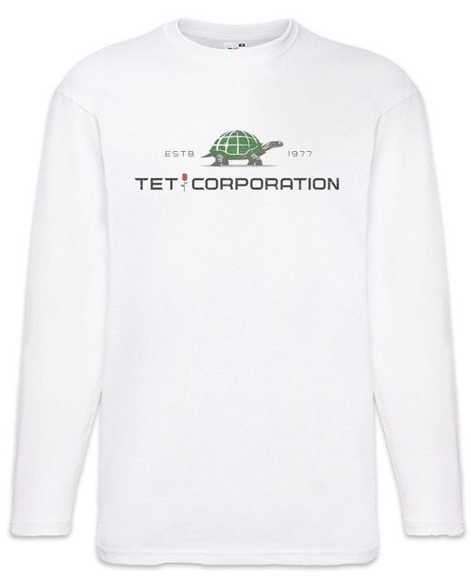 Urban Backwoods Langarmshirt Tet Corporation Langarm T-Shirt Der Dunkle The Dark Zeichen Turm Sign in White für Herren