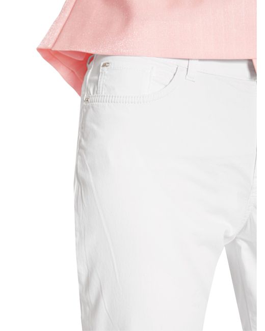 Marc Cain Pink "Pants Pastel Icecream" Premium mode 5-Pocket-Hose SILEA – 7/8-lang