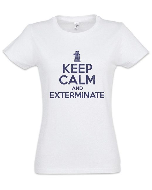 Urban Backwoods White Print- Keep Calm And Exterminate T-Shirt Graham Yasmin Who Ryan Doc