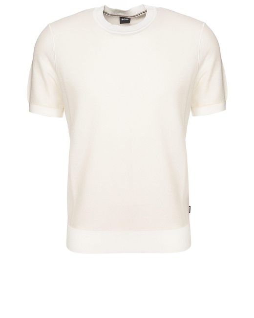 Boss Strickpullover H-Jianfranco (1-tlg) in White für Herren