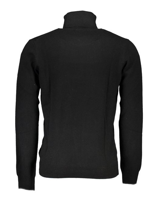 North Sails Strickpullover pullover Schwarz Langarm Rollkragen aus recycelten Fasern in Black für Herren
