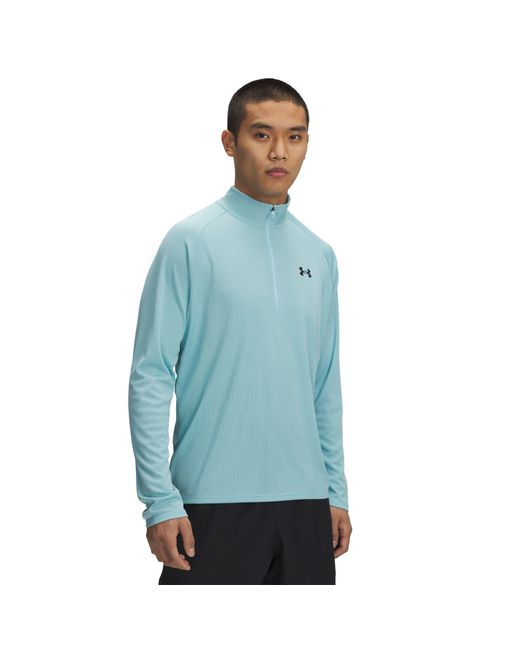 Under Armour ® Langarmshirt Tech Textured 1/2 Zip 1382797 in Blue für Herren