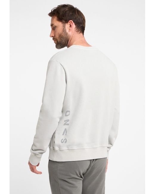 Elbsand Sweatshirt Darin Rundhalsausschnitt, locker geschnitten in White für Herren