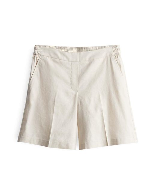 someday. White CHARLIE SHORTS aus Viskose Leinen Mix