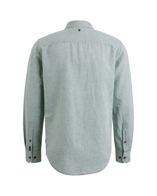 PME LEGEND T- Long Sleeve Shirt Ctn Linen in Green für Herren