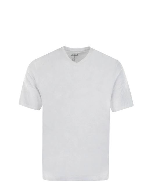 Hajo T-Shirt, 4er Pack - Basic, Kurzarm in White für Herren