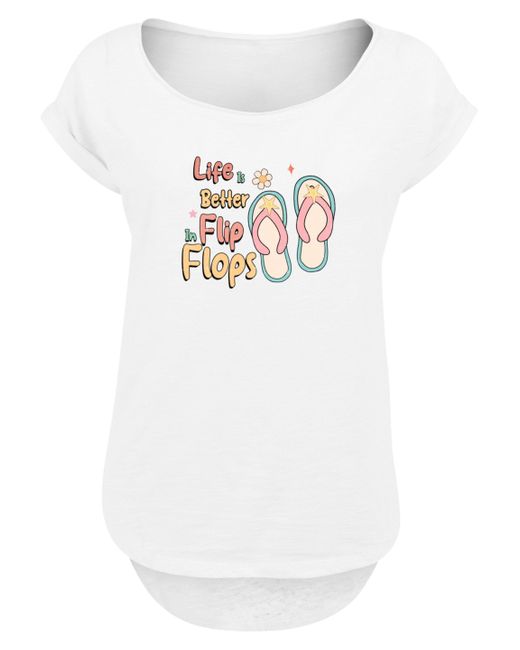 F4NT4STIC White Shirt Life Is Better In Flip Flops Premium Qualität