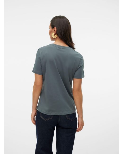Vero Moda Green 2er-SET Basic mit Kurzarm und Rundhals (2-tlg) VMPAULINA SS T-SHIRT GA JRS NOOS