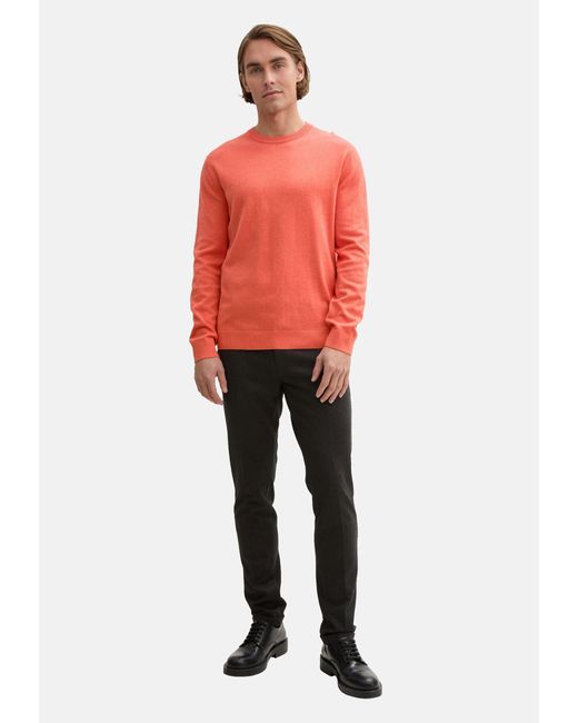 Tom Tailor Pullover Strickpullover R-Neck (1-tlg) in Pink für Herren