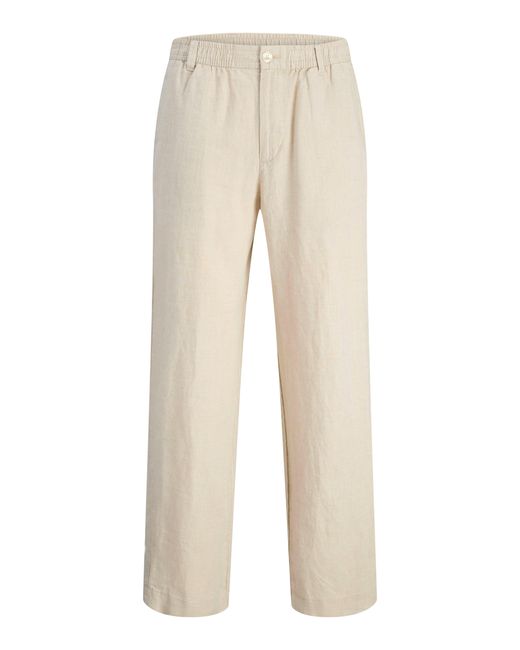 Jack & Jones Chinohose JPSTKARL LAWRENCE LINEN CHINO SN in Natural für Herren