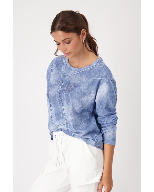 Monari Blue Kurzarmhemd Pullover