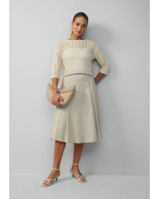 S.oliver Natural Strickpullover Semitransparenter Pullover aus Ajourstrick mit Pailletten