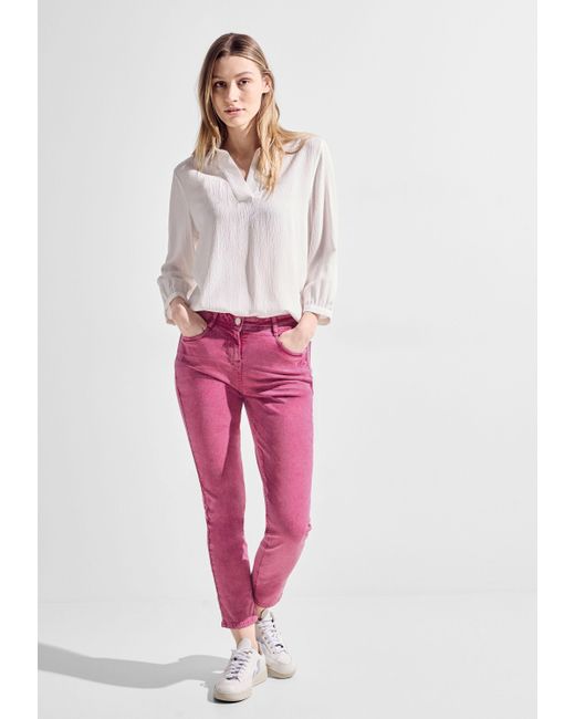 Cecil Pink Gerade Jeans High Waist