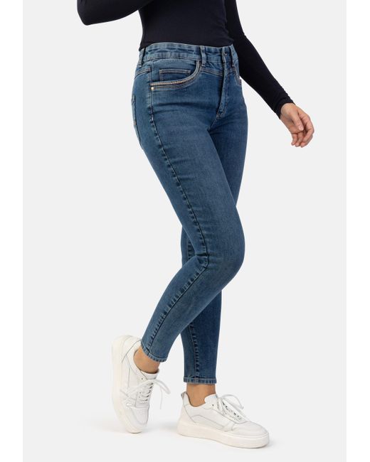 STOOKER WOMEN Blue 5-Pocket-Jeans Rio Fexxi Move Denim Skinny Fit
