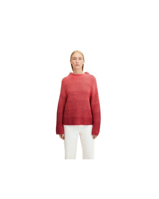 Tom Tailor Red Longpullover rot (1-tlg)
