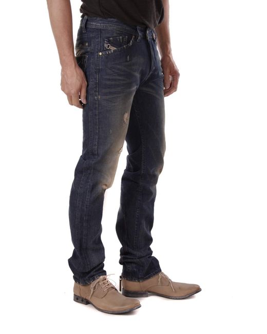 DIESEL Fit- Darron 0813S Jeans Hose Regular Slim Tapered in Blue für Herren