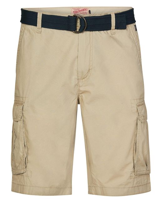 Petrol Industries Cargo-Shorts mit Gürtel in Natural für Herren
