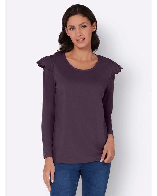 Sieh an! Purple T-Shirt Langarmshirt