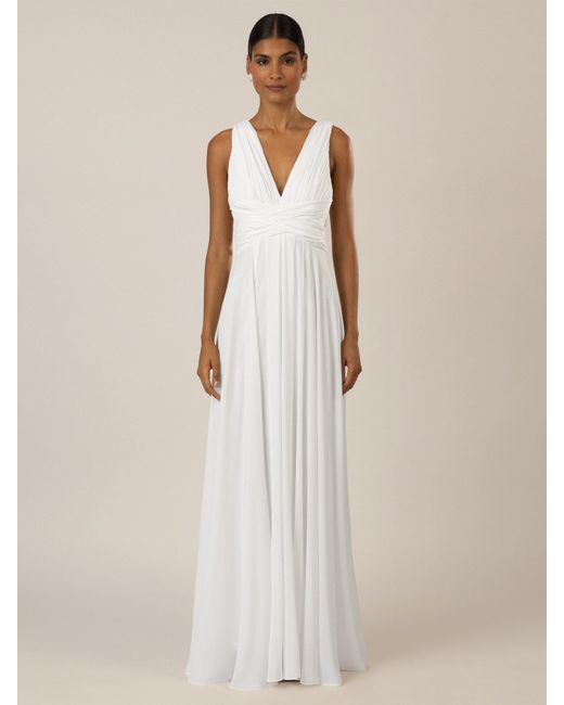 Apart Natural Abendkleid mit V-Ausschnitt vorne und Hinten