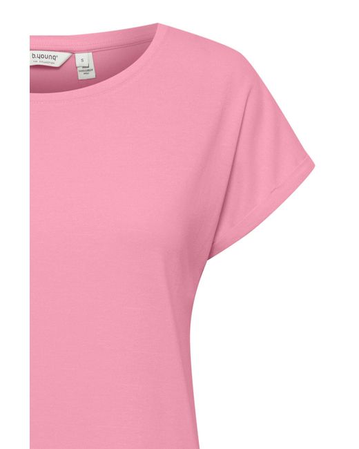 B.Young Red T- Shirt Kurzarm Rundhals Sommer Top 7525 in Pink