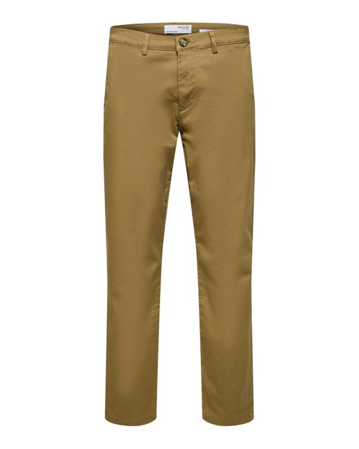 SELECTED Chinohose New Miles (1-tlg) in Natural für Herren