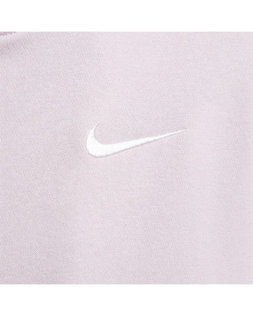 Nike Pink Fleecejacke W NSW PHNX FLC FZ OS HOODIE PLATINUM VIOLET/SAIL
