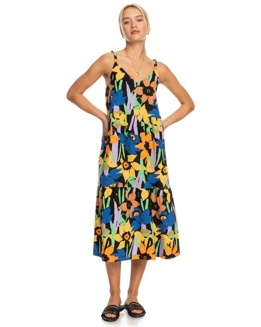 Roxy White Sommerkleid Waiting Line Printed