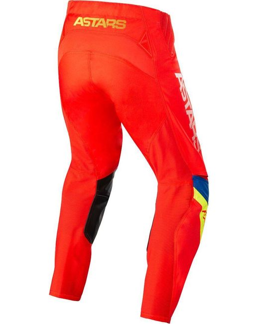 Alpinestars Motorradhose Techstar Quadro Motocross Hose abriebfest kühlend in Red für Herren