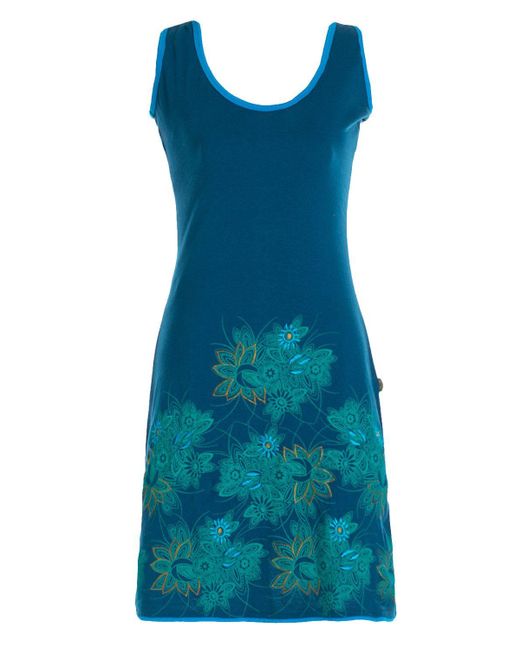 Vishes Blue Tunikakleid Longshirt- Sommer Mini- Tunika-Kleid Shirtkleid Boho, Goa, Hippie Style