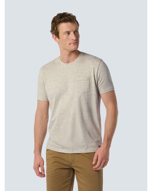 No Excess Kurzarmshirt T-Shirt Crewneck Multi Coloured Mel in White für Herren