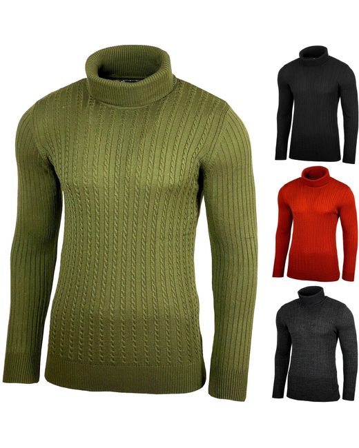 Baxboy Strickpullover Feinstrick Rollkragen Pullover BB-1732 in Gray für Herren