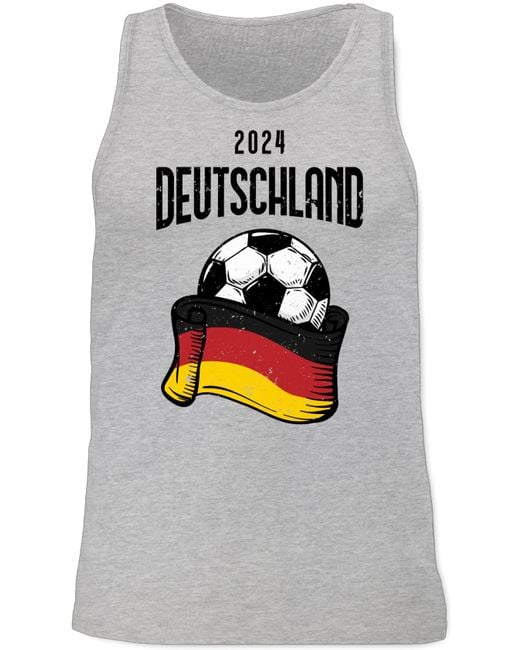 Shirtracer Tanktop Germany Deutschland 2024 Fussball EM Fanartikel in Gray für Herren