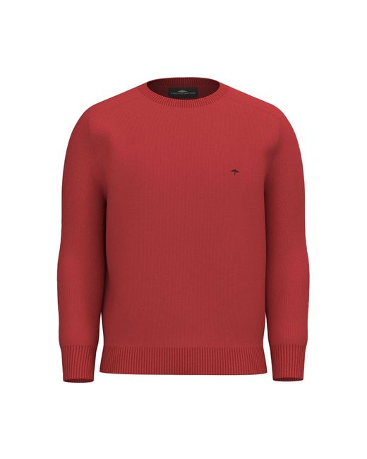 Fynch-Hatton Rundhalspullover in Red für Herren