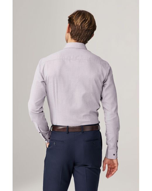 Next Langarmhemd Slim Fit Hemd und Krawatte im Set (2-tlg) in Purple für Herren