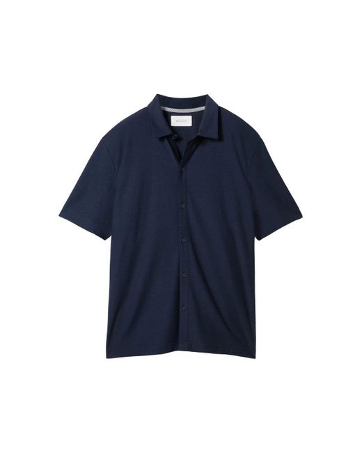Tom Tailor T- structured shirt in Blue für Herren